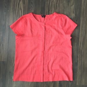 Theory Button Up Short Sleeve Top